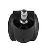Bürostuhlrollen 5er Set Schwarz 50mm Weichboden 11mm Stift