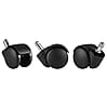 Bürostuhlrollen 5er Set Schwarz 50mm Weichboden 11mm Stift