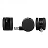 Bürostuhlrollen Set 5 Stk Schwarz 11mm Stift 60mm Weichbodenrollen