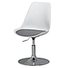 Drehsessel Korsika höhenverstellbar Stoff Weiß Grau mit Rückenlehne Schalensitz Drehsessel Korsika höhenverstellbar Stoff Weiß Grau mit Rückenlehne Schalensitz