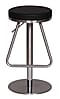 Barhocker WL1.291 Schwarz Edelstahl höhenverstellbar 54-79cm Rückenlehne 360° drehbar