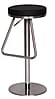 Barhocker WL1.291 Schwarz Edelstahl höhenverstellbar 54-79cm Rückenlehne 360° drehbar