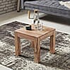 Couchtisch Akazie Massivholz 45cm quadratisch Landhausstil braun Unikat modern