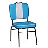Esszimmerstuhl American Diner Retro gepolstert Blau Weiß Esszimmerstuhl American Diner Retro gepolstert Blau Weiß