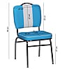 Esszimmerstuhl American Diner Retro gepolstert Blau Weiß Esszimmerstuhl American Diner Retro gepolstert Blau Weiß