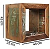 Beistelltisch Kalkutta Massivholz Cube 45x45x35cm mit Ablage Wohnzimmer
