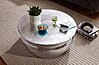 Couchtisch 75x31x75cm Aluminium Silber orientalisch rund Hammerschlag Design modern