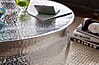 Couchtisch 75x31x75cm Aluminium Silber orientalisch rund Hammerschlag Design modern