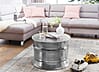 Couchtisch Aluminium Silber rund orientalisch Hammerschlag Design modern 62x41x62cm Couchtisch Aluminium Silber rund orientalisch Hammerschlag Design modern 62x41x62cm