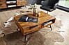 Couchtisch NISHAN Sheesham Massivholz mit Stauraum & Schublade Retro-Industrial Design Couchtisch NISHAN Sheesham Massivholz mit Stauraum & Schublade Retro-Industrial Design