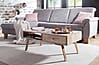 Couchtisch SIKAR 95x42x50cm Mango Massivholz Metall Schublade Landhaus Braun