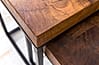 Satztisch Set WL5.660 Sheesham Metall 2er Massivholz Couchtisch Wohnzimmertisch