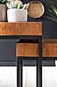 Satztisch Set WL5.660 Sheesham Metall 2er Massivholz Couchtisch Wohnzimmertisch