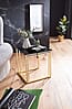 Satztisch Set CHUR Schwarz Gold MDF Metall Couchtisch Beistelltisch modern