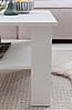 Couchtisch WL5.834 Weiß 60x42x60cm Design Holztisch mit Ablage Stauraum