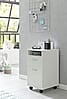 Rollcontainer WL5.901 Weiß 33x63x38cm Holz Schubladenschrank Modern Bürocontainer