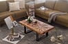 Couchtisch Mango Massivholz 105x40x55cm Industrial Design Metall Rustikal