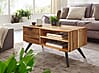 Couchtisch Akazie Massivholz 95x45x45cm Rechteckig mit Stauraum & Schublade