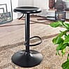 Barhocker Schwarz Metall 58-79cm Drehbar Design Tresenhocker