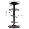Barhocker Schwarz Metall 58-79cm Drehbar Design Tresenhocker