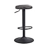 Barhocker Grau Wildlederoptik 58-79cm Drehbar Metall 100kg Design Tresenhocker