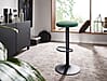 Barhocker Samt Grün 58-79cm Drehbar Metall 100kg Design Tresenhocker