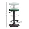 Barhocker Samt Grün 58-79cm Drehbar Metall 100kg Design Tresenhocker