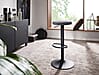 Barhocker Samt Dunkelgrau 58-79cm Drehbar Metall 100kg Design Tresenhocker