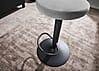Barhocker Samt Dunkelgrau 58-79cm Drehbar Metall 100kg Design Tresenhocker