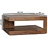 Couchtisch Sheesham Massivholz 90x90cm Dunkelbraun mit Ablage Landhausstil Couchtisch Sheesham Massivholz 90x90cm Dunkelbraun mit Ablage Landhausstil