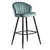 Barhocker Samt Hellgrün mit Lehne Skandinavisch Metall 110kg Gepolstert Barhocker Samt Hellgrün mit Lehne Skandinavisch Metall 110kg Gepolstert