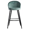 Barhocker Samt Hellgrün mit Lehne Skandinavisch Metall 110kg Gepolstert Barhocker Samt Hellgrün mit Lehne Skandinavisch Metall 110kg Gepolstert