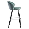 Barhocker Samt Hellgrün mit Lehne Skandinavisch Metall 110kg Gepolstert Barhocker Samt Hellgrün mit Lehne Skandinavisch Metall 110kg Gepolstert