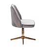 Schreibtischstuhl Grau Samt Design Drehstuhl Höhenverstellbar Home-Office 120kg