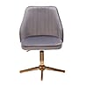 Schreibtischstuhl Grau Samt Design Drehstuhl Höhenverstellbar Home-Office 120kg