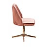 Schreibtischstuhl Rosa Samt Design Drehstuhl Höhenverstellbar Home-Office 120kg