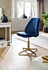 Schreibtischstuhl Drehstuhl Samt Dunkelblau Design Höhenverstellbar 120kg Home-Office