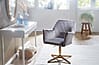 Schreibtischstuhl Grau Samt Design Drehstuhl Höhenverstellbar Home-Office 120kg