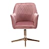 Schreibtischstuhl Rosa Samt Design Drehstuhl Höhenverstellbar Home-Office 120kg