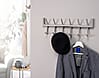 Wandgarderobe Stahl Silber 60x19x10cm Hakenleiste Flur Design