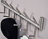 Wandgarderobe Stahl Silber 60x19x10cm Hakenleiste Flur Design
