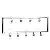 Wandgarderobe Stahl Silber 50x20x4cm Design Hakenleiste Flur