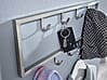 Wandgarderobe Stahl Silber 50x20x4cm Design Hakenleiste Flur