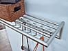 Wandgarderobe Metall Silber 74,5x29x30cm mit Ablage Hakenleiste Stahl Flur