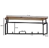 Wandgarderobe Mango Massivholz Metall Hakenleiste Ablage Kleiderstange 71x29x20cm