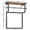 Wandgarderobe Mango Massivholz Metall Hakenleiste Ablage Kleiderstange 60x76x26cm Wandgarderobe Mango Massivholz Metall Hakenleiste Ablage Kleiderstange 60x76x26cm
