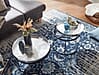 Couchtisch 2er Set Rund Metall Silber Schwarz Hammerschlag abnehmbares Tablett Modern Couchtisch 2er Set Rund Metall Silber Schwarz Hammerschlag abnehmbares Tablett Modern