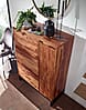 Schuhschrank Sheesham Massivholz 88x120x40cm geschlossen Flurkommode mit Ablage