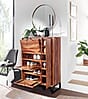 Schuhschrank Sheesham Massivholz 88x120x40cm geschlossen Flurkommode mit Ablage
