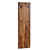 Wandgarderobe Sheesham Massivholz Metall 40x140cm Baumkante 2-reihig Hakenleiste